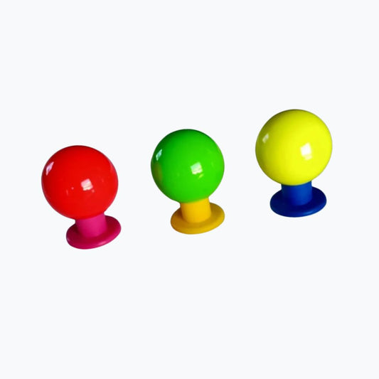 2 layer USA Park Golf golf balls. Red, Lime Green, Yellow
