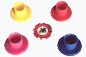 4 Pack Rubber Tees and 1 Ball Marker