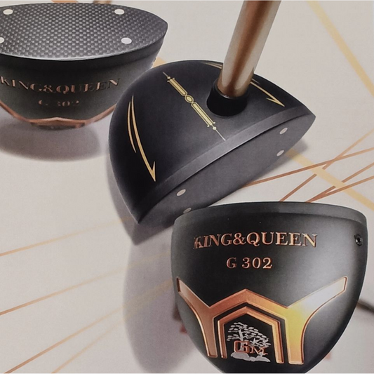 King and Queen metal head Park Golf golf club. Black and gold.